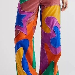 Free People SuperNova pant colorful size 31